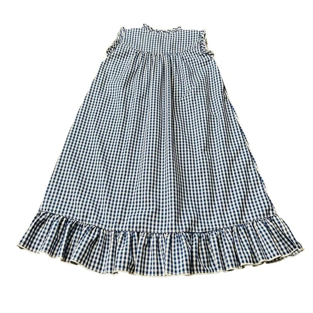 Sweet Dreams Checkered Nightgown - Navy and White Size Girls 8
